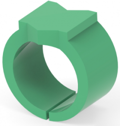 Thermoplast Kabelmarkierer, beschriftbar, (B) 6 mm, max. Bündel-Ø 11.5 mm, grün, 2-1768040-7