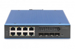 Industrial 8 + 4 10G Uplink Port L3 managedGigabit Ethernet Switch