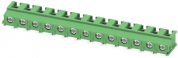 Leiterplattenklemme, 13-polig, RM 7.5 mm, 0,5-4,0 mm², 32 A, Schraubanschluss, grün, 1988066