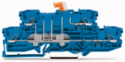Doppelstock-Trennklemme, Federklemmanschluss, 0,25-4,0 mm², 4-polig, 16 A, 6 kV, blau, 2002-2974