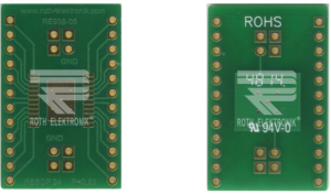 Adapterplatine für HSSOP24, Pitch 0,8 mm, 20,95 x 32,38 mm, Roth Elektronik RE938-05