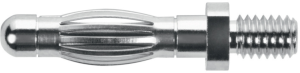 4 mm Stecker, Schraubanschluss, Einbau-Ø 4 mm, silber, FK 1209 NI