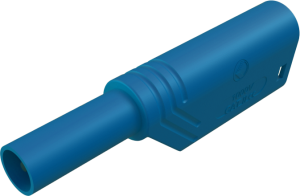 4 mm Stecker, Schraubanschluss, 0,5-1,5 mm², CAT II, blau, LAS S WS AU BL