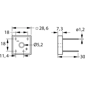 KBPC2516W Diotec Semiconductors Brückengleichrichter