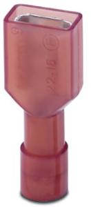 Isolierte Flachsteckhülse, 6,3 x 0,8 mm, 0,5 bis 1,5 mm², AWG 20 bis 16, Messing, rot, 3240538