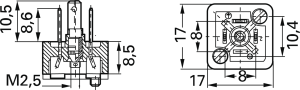 Ventil-Einbaustecker, DIN FORM C, 3-polig + PE, 250 V, 0,08-0,75 mm², 933111100
