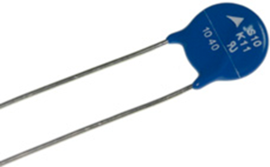 Varistor, radial, VS 390 V, 2500 A, 320 V (DC), 250 V (AC), ±10 %, 0.4 VA (AC), 38 J