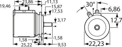 3549S-1AE-502A Bourns Electronics GmbH Potentiometers Image 2
