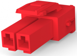 Steckergehäuse, 2-polig, RM 3.96 mm, gerade, rot, 177898-2