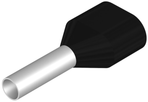 Isolierte Aderendhülse, 1,5 mm², 16 mm/8 mm lang, schwarz, 9037470000