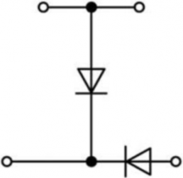 Doppelstock-Diodenklemme, Federklemmanschluss, 0,08-4,0 mm², 2-polig, 500 mA, grau, 281-635/281-491
