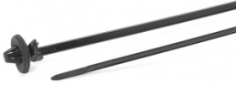 Kabelbinder mit Spreizfuß, Polyamid, (L x B) 200 x 1.3 mm, Bündel-Ø 4 bis 45 mm, schwarz, -40 bis 105 °C