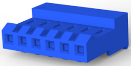 Buchsengehäuse, 6-polig, RM 3.96 mm, gerade, blau, 3-640430-6