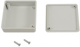 ABS Miniatur-Gehäuse, (L x B x H) 60 x 60 x 20 mm, lichtgrau (RAL 7035), IP54, 1551TGY