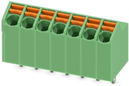 Leiterplattenklemme, 7-polig, RM 3.5 mm, 0,2-1,5 mm², 9 A, Federklemmanschluss, grün, 1752159