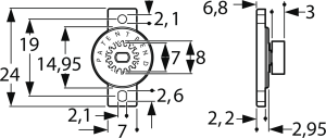 Rotationsdämpfer, 1,50 Ncm, ±0,25, pink, 171 11 150