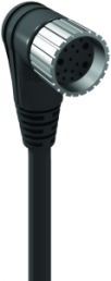 Sensor-Aktor Kabel, M23-Kabeldose, abgewinkelt auf offenes Ende, 12-polig, 5 m, PUR, schwarz, 8 A, 60692