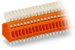 Leiterplattenklemme, 2-polig, RM 2.54 mm, 0,08-0,5 mm², 6 A, Käfigklemme, orange, 233-502