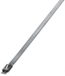 Kabelbinder, Edelstahl, (L x B) 838 x 4.6 mm, Bündel-Ø 254 mm, silber, UV-beständig, -80 bis 538 °C