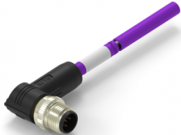 Sensor-Aktor Kabel, M12-Kabelstecker, abgewinkelt auf offenes Ende, 5-polig, 1 m, PUR, violett, 4 A, TAA752A5501-002