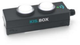 Befehlsgerätebox KIS.BOX, 2 Leuchtdrucktaster, RGB LED, M12-Anschluss, IP65