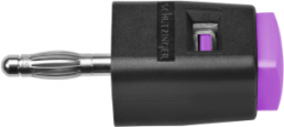 Schnell-Druckklemme, violett, 30 VAC/60 VDC, 16 A, 4 mm Stecker, vernickelt, SDK 502 / VI