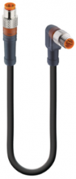 Sensor-Aktor Kabel, M8-Kabelstecker, gerade auf M8-Kabelstecker, gerade, 4-polig, 2 m, PVC, schwarz, 4 A, 8875