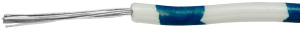 PVC-Schaltlitze, hochflexibel, LiYv, 0,14 mm², AWG 26, blau/weiß, Außen-Ø 1,1 mm
