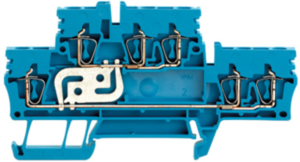 Mehrstock-Reihenklemme, Federzuganschluss, 0,5-2,5 mm², 24 A, 8 kV, blau, 1924480000
