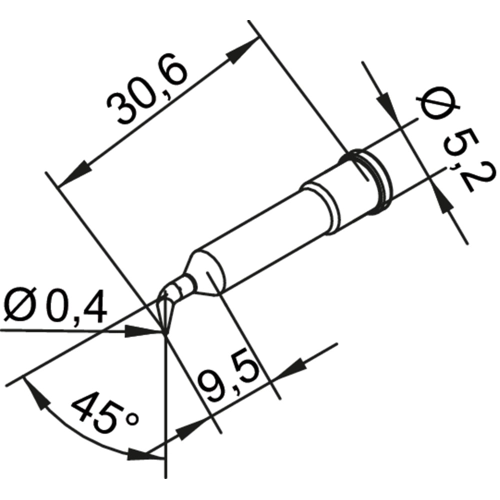 0102SDLF04/10 Ersa Lötspitzen, Entlötspitzen und Heißluftdüsen Bild 2