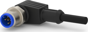 Sensor-Aktor Kabel, M12-Kabelstecker, abgewinkelt auf offenes Ende, 5-polig, 1.5 m, PVC, schwarz, 4 A, 1-2273088-1