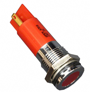 LED-Signalleuchte, 24 V (DC), rot, 10 mcd, Einbau-Ø 14 mm, RM 1.25 mm, LED Anzahl: 1