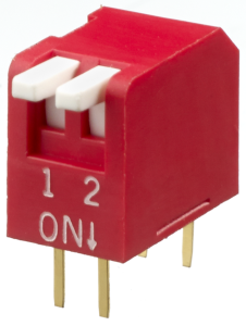 DIP-Schalter, 2-polig, gerade, 25 mA/24 VDC, NDP-02-V