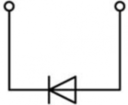 1-Leiter/1-Pin-Diodenbasisklemme, Federklemmanschluss, 0,08-4,0 mm², 1-polig, 500 mA, grau, 769-218/281-411