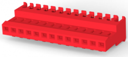 Buchsenleiste, 13-polig, RM 2.54 mm, gerade, rot, 4-640620-3