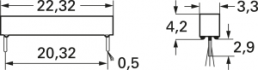 Näherungsschalter, Leiterplattenmontage, 1 Schließer, 10 W, 200 V (DC), 0.5 A, Erfassungsbereich 15 mm, MK06-8-B