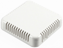 ABS Miniatur-Gehäuse, belüftet, (L x B x H) 80 x 80 x 20 mm, weiß, IP30, 1551V4WH