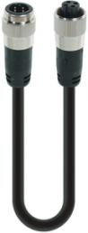 Sensor-Aktor Kabel, 1-3/8"-Kabelstecker, gerade auf 1-3/8"-Kabeldose, gerade, 4-polig, 2 m, TPE, schwarz, 40 A, 20113