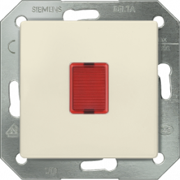 DELTA i-system Lichtsignal mit rotem Fenster und Glimmlampe 250V, elektroweiß, 5TD2814