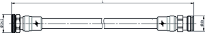 Koaxialkabel, 4.3-10 Stecker, gerade auf 4.3-10 Stecker, gerade, 50 Ω, 1/2”Flexible Jumper, Tülle schwarz, 1 m, 100009620