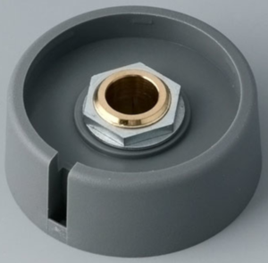 Drehknopf, 8 mm, Kunststoff, grau, Ø 40 mm, H 16 mm, A3040088