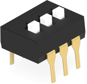 DIP-Schalter, Aus-Ein, 3-polig, gerade, 100 mA/5 VDC, 1825057-2