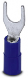 Isolierter Gabelkabelschuh, 1,5-2,5 mm², AWG 16 bis 14, M5, blau