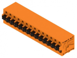 Leiterplattenklemme, 14-polig, RM 5 mm, 0,12-2,5 mm², 20 A, Federklemmanschluss, orange, 1331830000