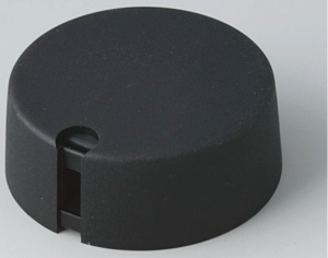 Drehknopf, 6.35 mm, Kunststoff, schwarz, Ø 40 mm, H 16 mm, A1040639