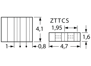 SMD-Resonator 10 MHz ZTTCS/MT, ±0,5 %, 22 pF