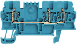 Durchgangsklemme, Federzuganschluss, 0,5-1,5 mm², 3-polig, 17.5 A, 6 kV, blau, 1775540000