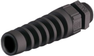 Kabelverschraubung mit Knickschutz, PG11, 22 mm, Klemmbereich 4 bis 10 mm, IP68, schwarz, 3243