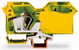 2-Leiter-Schutzleiterklemme, Federklemmanschluss, 6,0-35 mm², 1-polig, gelb/grün, 285-607/999-950