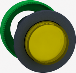 Frontelement, unbeleuchtet, rastend, Bund rund, gelb, Einbau-Ø 30.5 mm, ZB5FH83